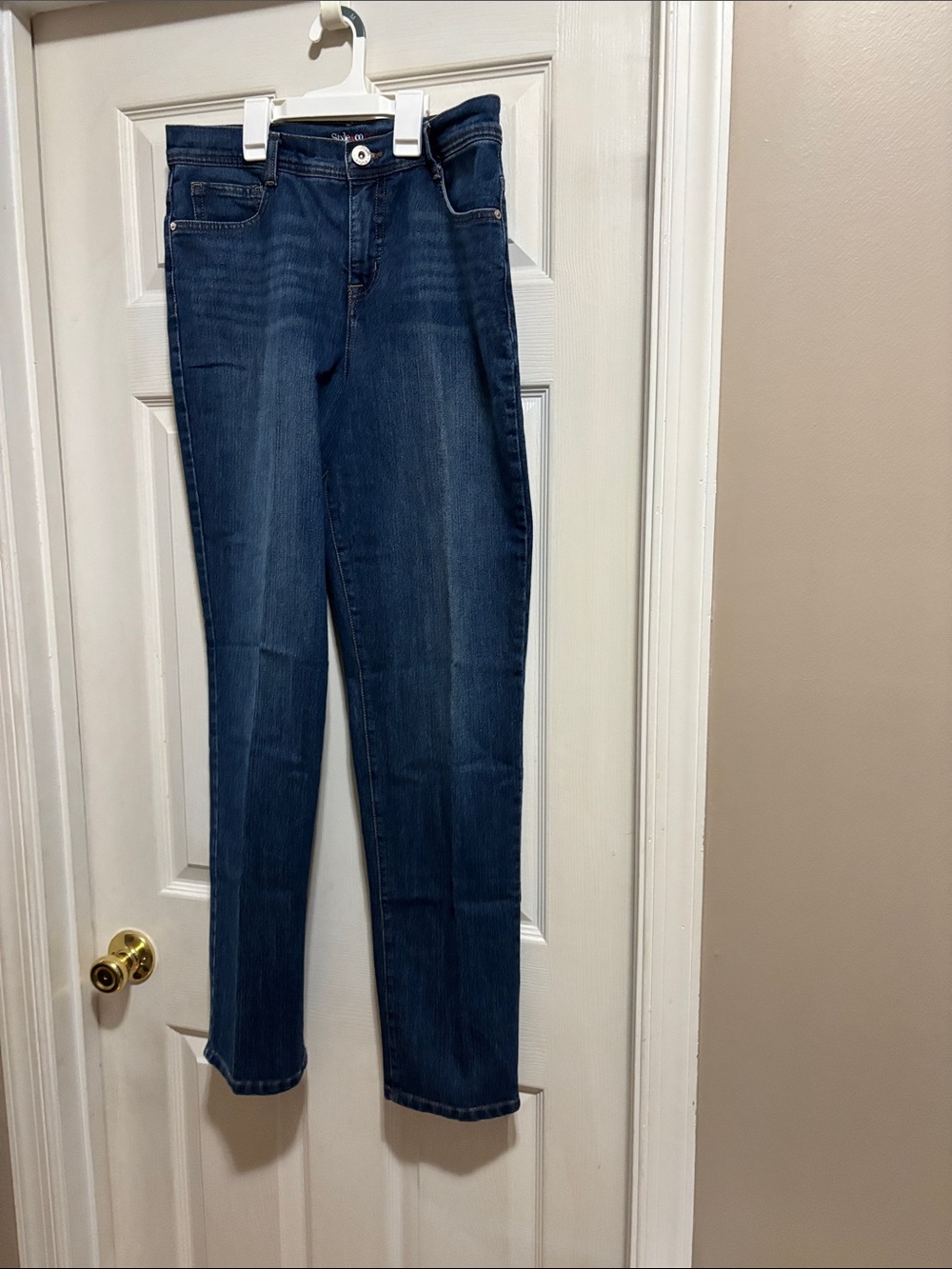 Women's Dark Blue Straight Leg Jeans